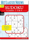 Het Laatste Nieuws - Sudoku 1-4* Classic editie 116
