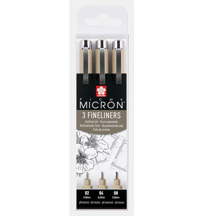 Sakura Micron set 3 zwart Sakura Micron set 3 zwart