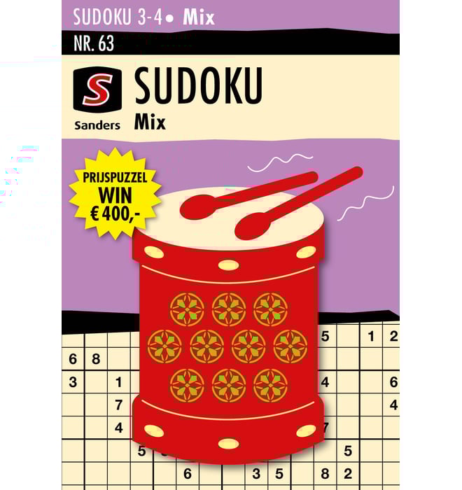 Sudoku 3-4* Mix editie 63 Sudoku 3-4* Mix editie 63
