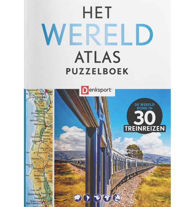 Het Wereld Atlas Puzzelboek - Treinreizen Het Wereld Atlas Puzzelboek - Treinreizen