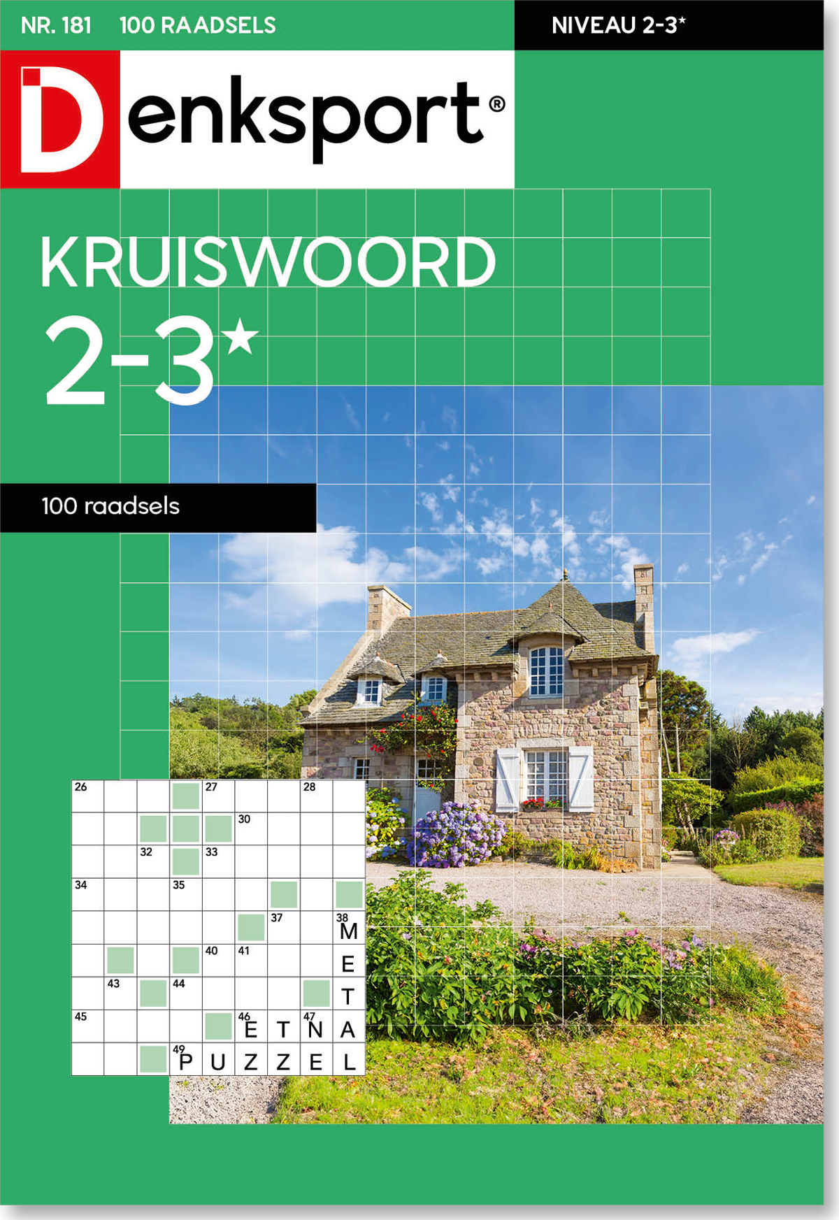 Kruiswoord 2-3* 100 raadsels editie 181