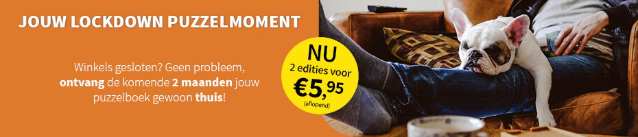 Jouw puzzelboek de komende 2 maanden gewoon thuis op de mat! Jouw puzzelboek de komende 2 maanden gewoon thuis op de mat!